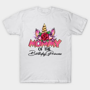 Mommy Of The Birthday Princess Unicorn Matching Family Mom T-Shirt